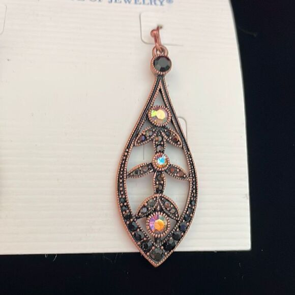 Lia Sophia Copper SPARKLY Earrings - Picture 2 of 4